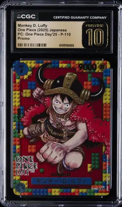 2025 ONE PIECE JPN PC: ONE PIECE DAY '25 PROMO MONKEY D. LUFFY CGC 10 PRISTINE - Image 1
