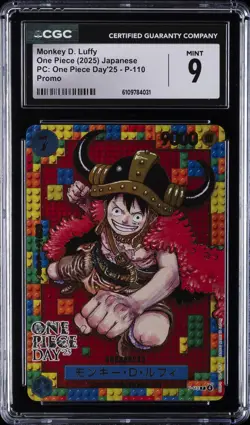 2025 ONE PIECE JPN PC: ONE PIECE DAY '25 PROMO #P-110 MONKEY D. LUFFY CGC 9 - Image 1