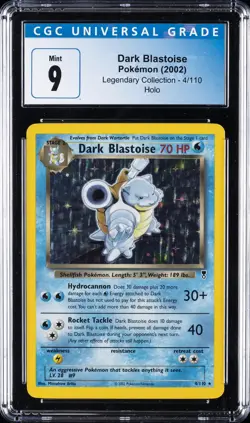 2002 POKEMON LEGENDARY COLLECTION #4 DARK BLASTOISE CGC 9 - Image 1
