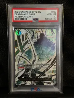 Demon Aura Nine Sword Style Asura Blades Drawn Dead Man's Game OP12-037 PSA10 - Image 1