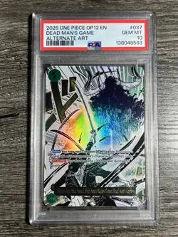 Demon Aura Nine Sword Style Asura Blades Drawn Dead Man's Game OP12-037 PSA10 - Image 1