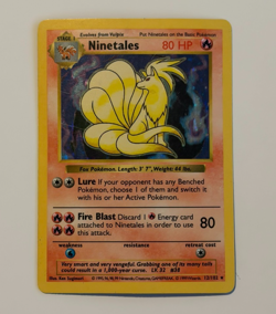 Pokemon: Ninetales [Shadowless] #12/102 Base Set HOLO RARE - Image 1