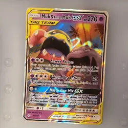 Pokemon Tag Team Muk Alolan Muk GX Card 61/214 Sun & Moon Unbroken Bonds - Image 1