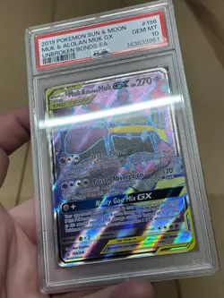 Muk & Alolan Muk GX Full Art 196/214 S&M Tag Team Unbroken Bonds GEM MINT PSA 10 - Image 3