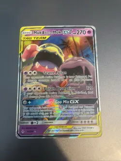 Muk & Alolan Muk Tag Team GX 61/214 Pokemon Card Sun & Moon Unbroken Bonds NM - Image 1