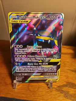 Muk & Alolan Muk GX Full Art Ultra Rare Unbroken Bonds Tag Team 196/214 - Image 1
