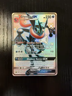 Greninja GX SV56/SV94 Hidden Fates Shiny Full Art Near Mint Pokemon Card - Image 1