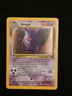 🔥 Gengar 5/62 Original Holo Rare Fossil Set Pokemon Card WOTC TCG 1999 Vintage - Image 1