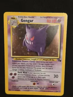 🔥 Gengar 5/62 Original Holo Rare Fossil Set Pokemon Card WOTC TCG 1999 Vintage - Image 2