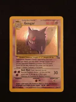 🔥 Gengar 5/62 Original Holo Rare Fossil Set Pokemon Card WOTC TCG 1999 Vintage - Image 4