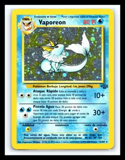 💥 VAPOREON | Pokemon TCG 1999 | (Jungle Set) Holo Foil Rare Vintage # 12/64 - Image 1