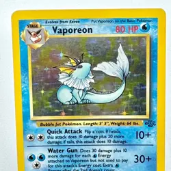 Vaporeon 12/64 Lightly Played Holo Rare Jungle Set 1999 Vintage Pokemon TCG - Image 4