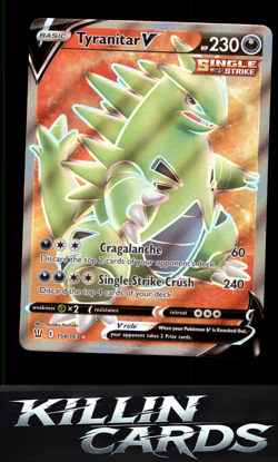 Tyranitar V (Full Art) 154/163 Pokemon Ultra Rare SWSH05: Battle Styles Card NM - Image 1