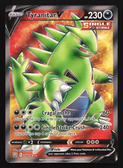 Tyranitar V (Full Art) 154/163 SWSH05: Battle Styles Ultra Rare Pokemon Card - Image 1