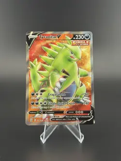 Pokemon TCG Tyranitar v Full Art Ultra Rare Battle Styles 154/163 NM Condition - Image 1