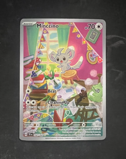 Minccino 182/162 Scarlet & Violet Temporal Forces Pokemon Card MINT CONDITION - Image 1