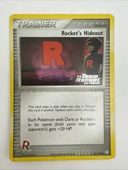 Rocket's Hideout 87/109 EX Team Rocket Returns Reverse Holo Stamped Pokemon Card - Image 3