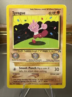 🔥 Tyrogue #66/75 Unlimited Common MP/HP | Neo Discovery - 2001 Pokemon Card - Image 1