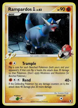 Pokemon Card - Rampardos GL Rising Rivals 11/111 Holo Rare - Image 1