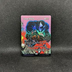 Savage Beating BORDERLESS FOIL Mythic 0026 MAR Magic The Gathering Spider-Man - Image 1