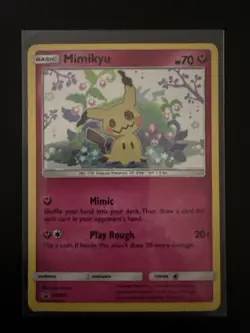 Mimikyu SM163 Holo Black Star Promo Pokemon Sun & Moon LP LIGHT PLAY - Image 1