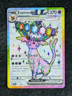 2025 Pokemon ESPEON EX #175 Black Star Promo Prismatic Premium Figure Coll. ENG - Image 1
