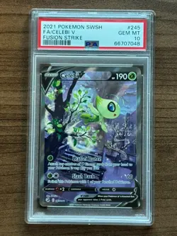 Pokemon Celebi V Fusion Strike Full Alt Art #245 PSA 10 Gem Mint - Image 1