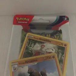 New Pokemon Arcanine/Growlithe Scarlet & Violet Blister Pack + Coin - Image 3