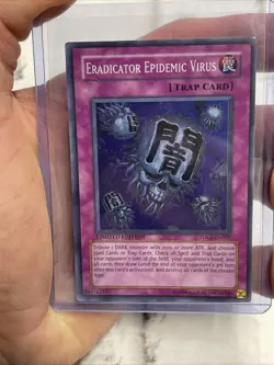 Yugioh Eradicator Epidemic Virus TDGS-ENSE1 Super Rare Holo Limited Ed LP/NM - Image 2
