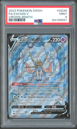 Pokemon TCG: Zacian V Galarian Gallery GG48/GG70 Crown Zenith PSA 9 MINT - Image 1