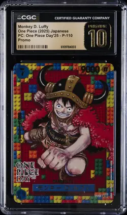 2025 ONE PIECE JPN PC: ONE PIECE DAY '25 PROMO MONKEY D. LUFFY CGC 10 PRISTINE - Image 1
