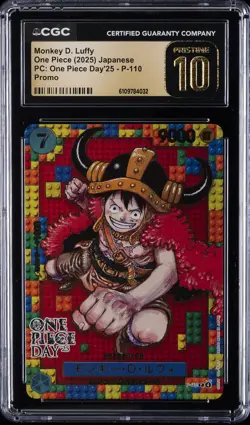 2025 ONE PIECE JPN PC: ONE PIECE DAY '25 PROMO MONKEY D. LUFFY CGC 10 PRISTINE - Image 1