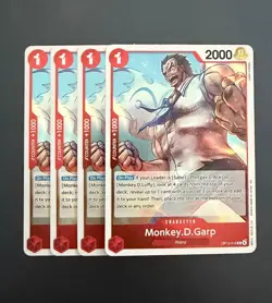 Monkey D. Garp Foil Playset (x4) OP13-016 Carrying On His Will - One Piece TCG - Image 1