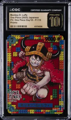 2025 ONE PIECE JPN PC: ONE PIECE DAY '25 PROMO MONKEY D. LUFFY CGC 10 PRISTINE - Image 1