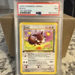 Pokemon 1999 Jungle Eevee 1st Edition PSA 7 #51/64 Regular English TCG - Image 1
