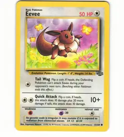 Eevee Pokemon Jungle TCG Card 51/64 Vintage 1999 Wizards - Image 1