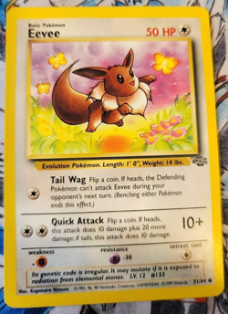 Eevee Pokemon Jungle TCG Card 51/64 Vintage 1999 Wizards - Image 2