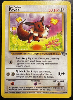 Eevee Pokemon Jungle TCG Card 51/64 Vintage 1999 Wizards - Image 5