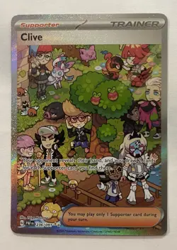 Pokemon TCG Paldean Fates Clive Sir Special Illustration Card 236/091 NM - Image 1