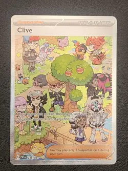 Pokemon TCG Paldean Fates Clive Sir Special Illustration Card 236/091 NM B1 - Image 1