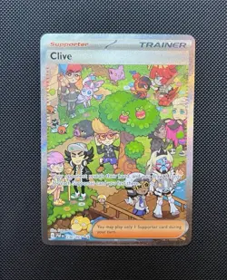 Pokemon TCG Paldean Fates Clive Sir Special Illustration Card 236/091 NM - Image 1