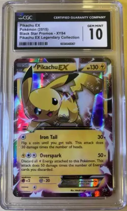 2015 Pokemon XY Black Star Promos English #XY84 Pikachu EX CGC Gem mint 10 - Image 1