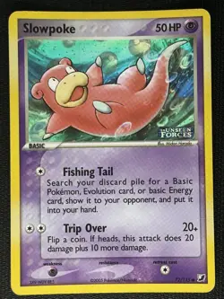 Slowpoke 72/115 EX Unseen Forces Stamped Reverse Holo Pokemon Card MP - Image 1