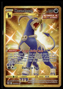 2021 Battle Styles Gold Holo Houndoom Secret Rare #179/163 - Image 1