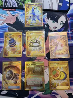 Pokemon TCG Gold secret Rare Full Art Lot Of 7 Item, Stadium, Houndoom 179/163 - Image 1