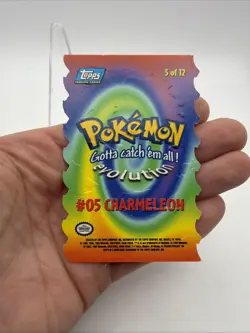 1999 Charmeleon 05 Topps Die Cut Embossed 5 of 12 Pokemon Card LP/MP - Image 2