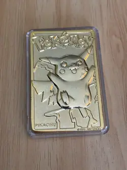 1999 Pokemon 23K Gold Plated Trading Card only Pikachu Vintage - Image 1