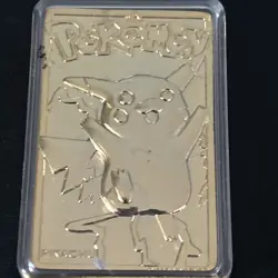 PIKACHU 23K Gold Plated Trading Card - 1999 Burger King Promo Pokemon - Image 1