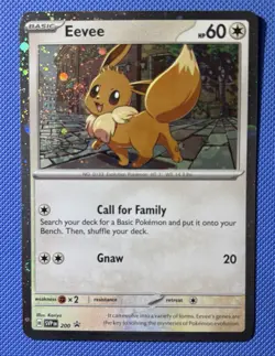 Pokemon Eevee SVP200 SVP Black Star Promo Holo Basic 60HP Card English - Image 1