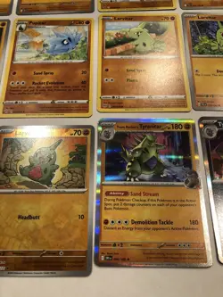 Lot Of 15 Larvitar Pupitar and Tyranitar Pokemon Cards - Image 4